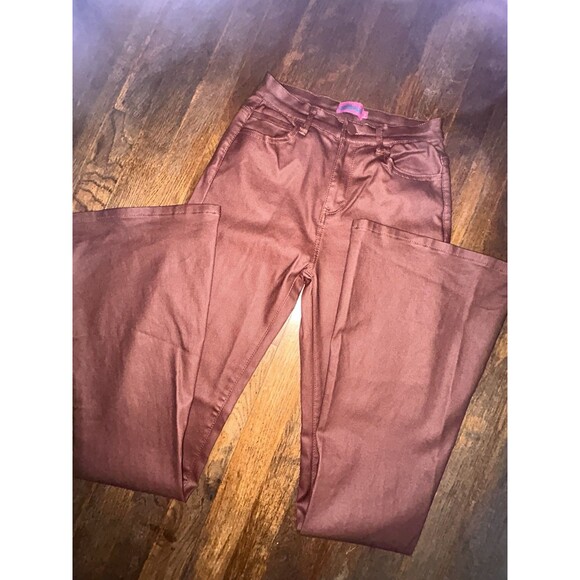 Edikted Women's Medium Brown Denim Pants - Picture 3 of 8